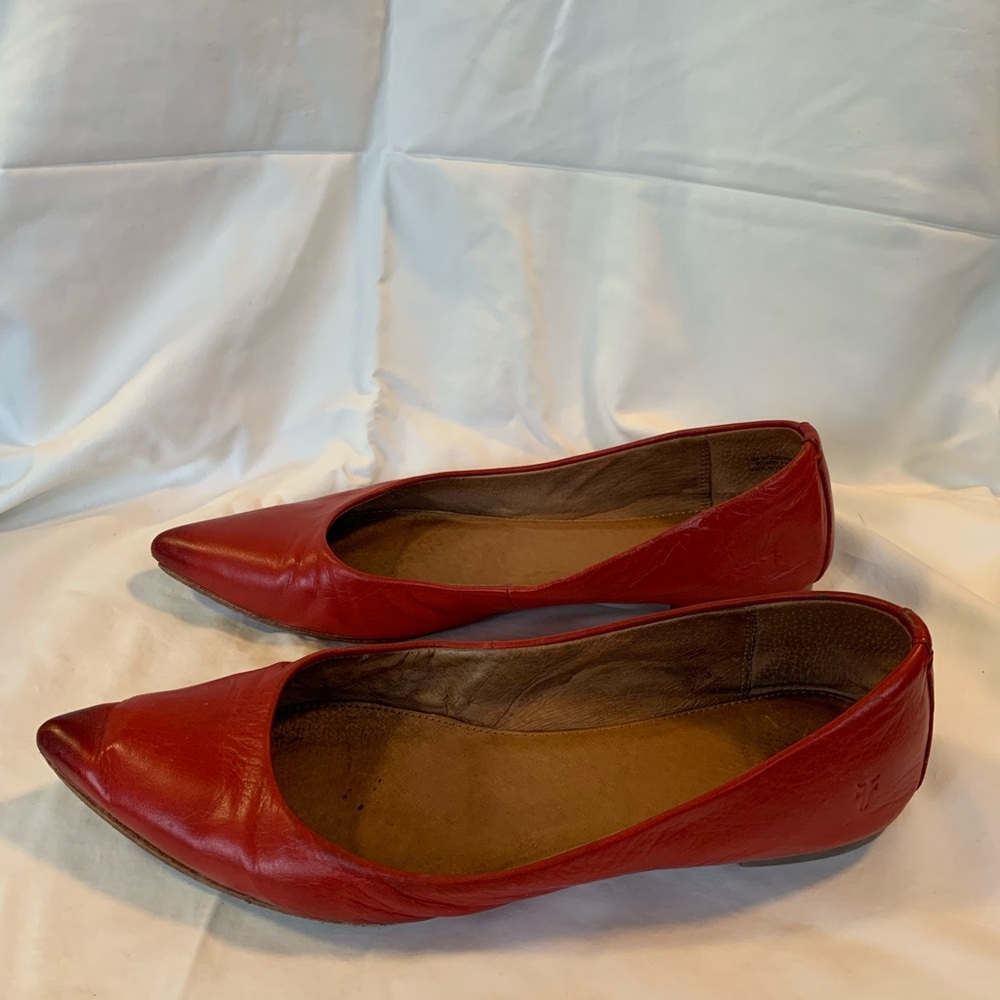Frye Sienna Ballet Pointed Toe Flat - Red - size 7.5